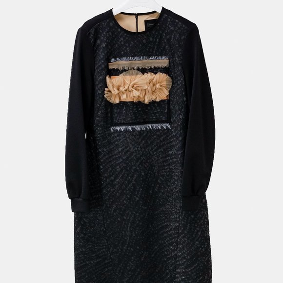 Marie Saint Pierre Long Sleeve Appliqué Maxi Dress - Picture 1 of 11